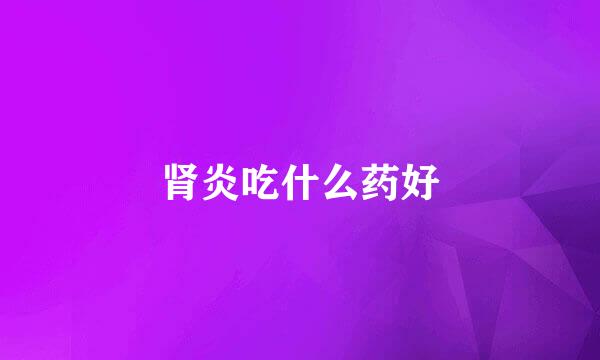 肾炎吃什么药好