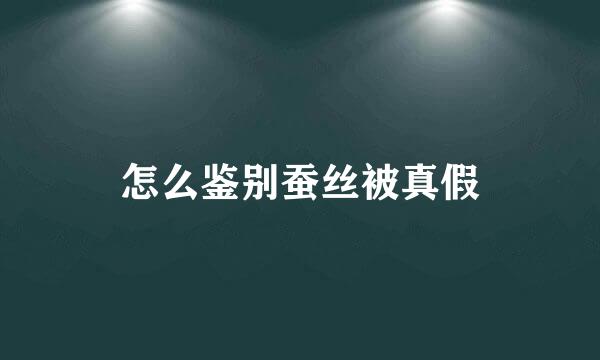 怎么鉴别蚕丝被真假