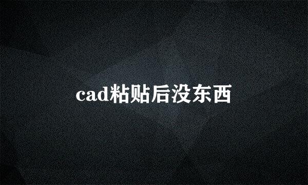 cad粘贴后没东西