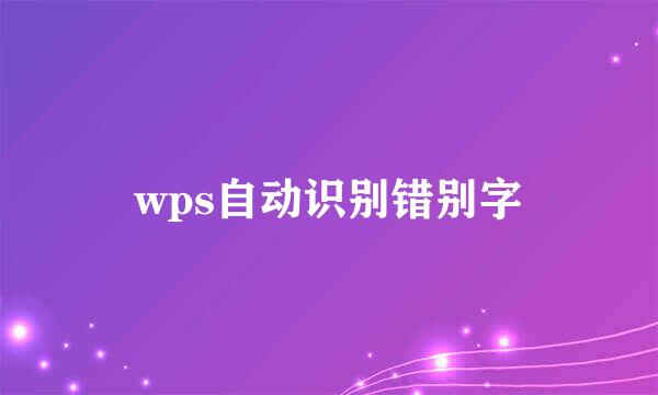 wps自动识别错别字