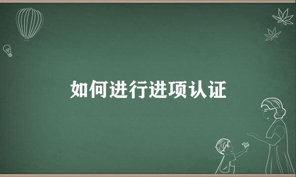 如何进行进项认证