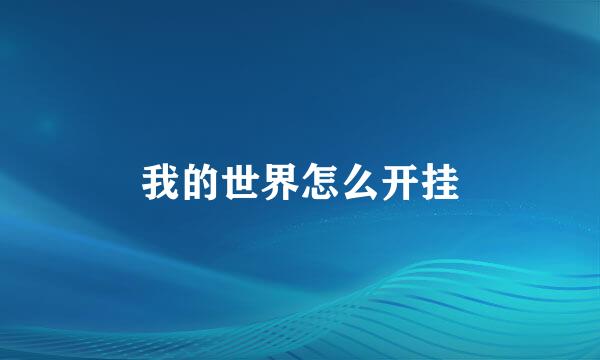 我的世界怎么开挂