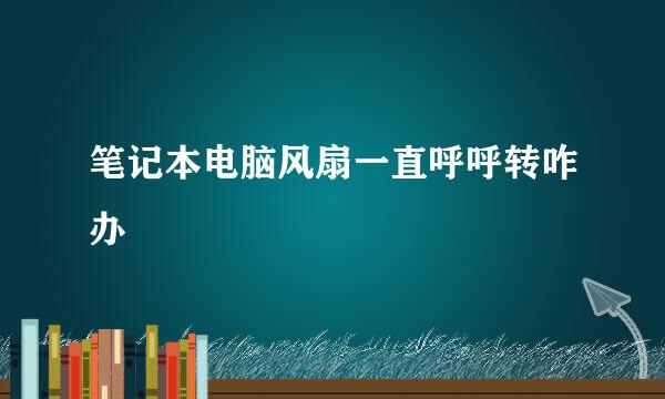 笔记本电脑风扇一直呼呼转咋办