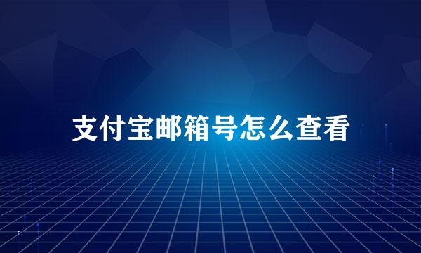 支付宝邮箱号怎么查看