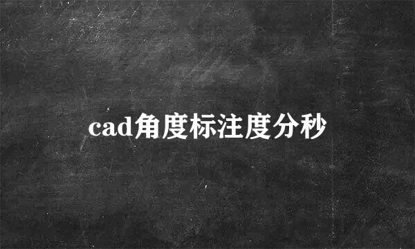 cad角度标注度分秒