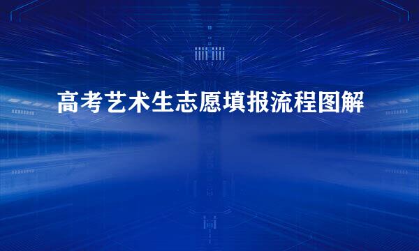 高考艺术生志愿填报流程图解