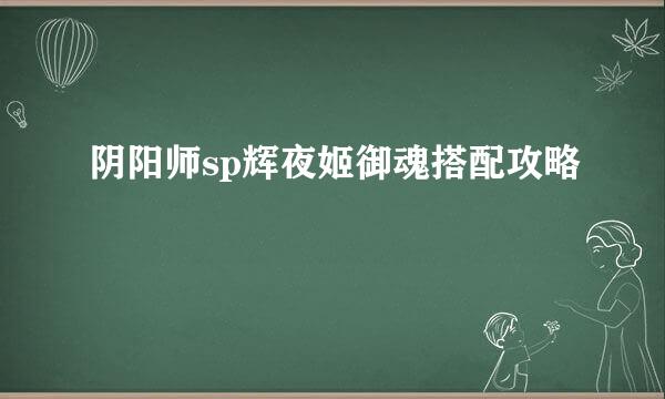阴阳师sp辉夜姬御魂搭配攻略