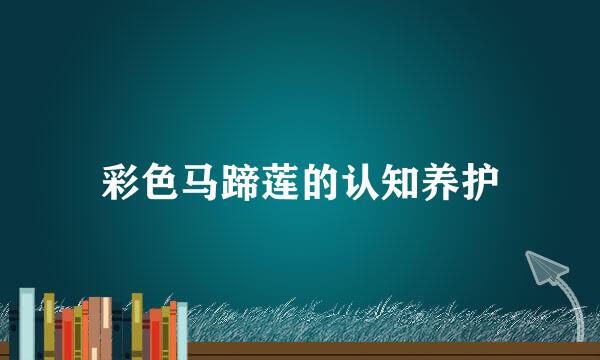 彩色马蹄莲的认知养护