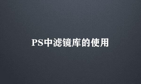 PS中滤镜库的使用
