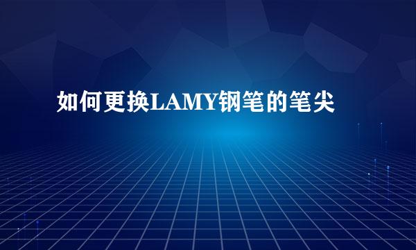 如何更换LAMY钢笔的笔尖