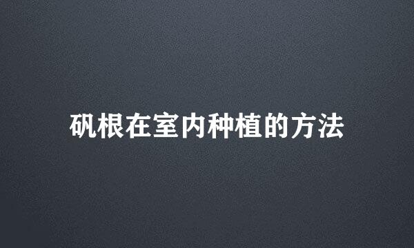 矾根在室内种植的方法