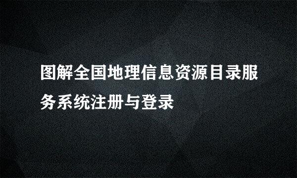 图解全国地理信息资源目录服务系统注册与登录