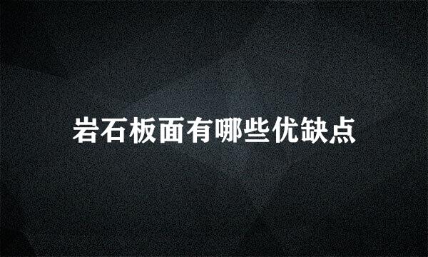 岩石板面有哪些优缺点