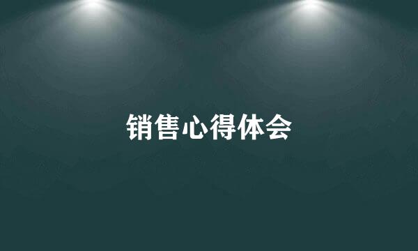 销售心得体会