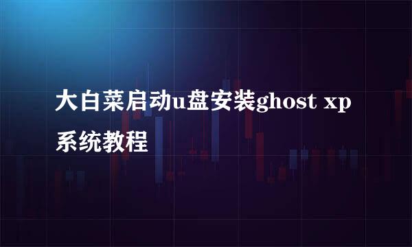 大白菜启动u盘安装ghost xp系统教程