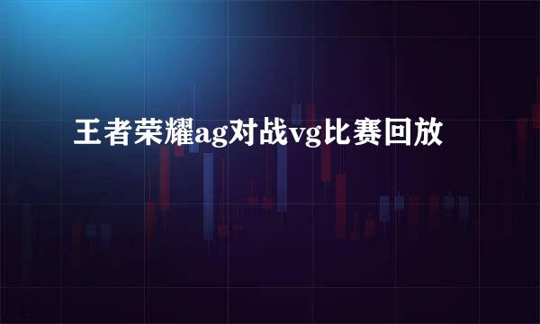 王者荣耀ag对战vg比赛回放