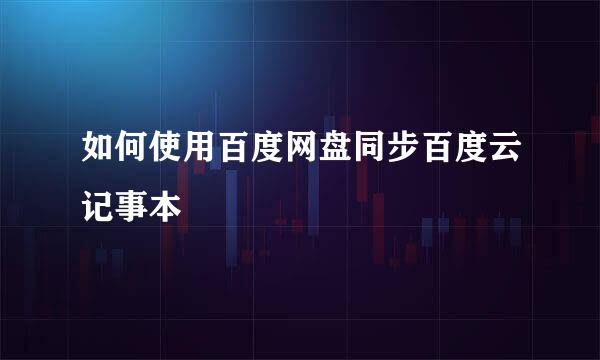 如何使用百度网盘同步百度云记事本