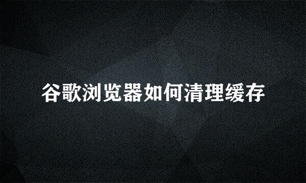 谷歌浏览器如何清理缓存
