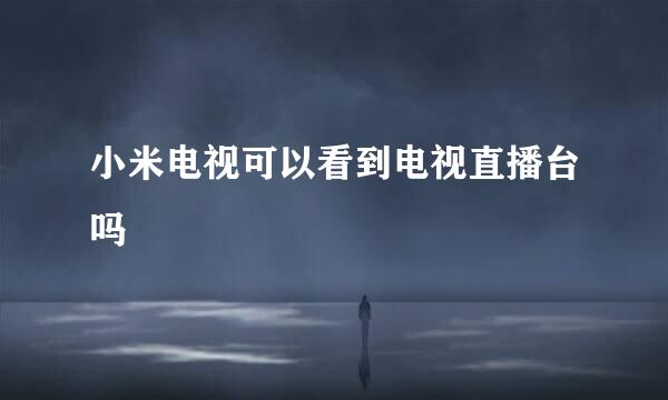 小米电视可以看到电视直播台吗