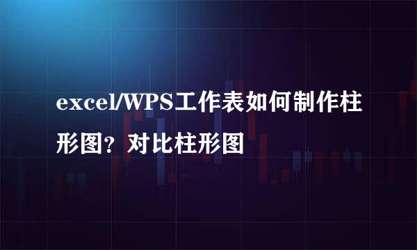 excel/WPS工作表如何制作柱形图？对比柱形图