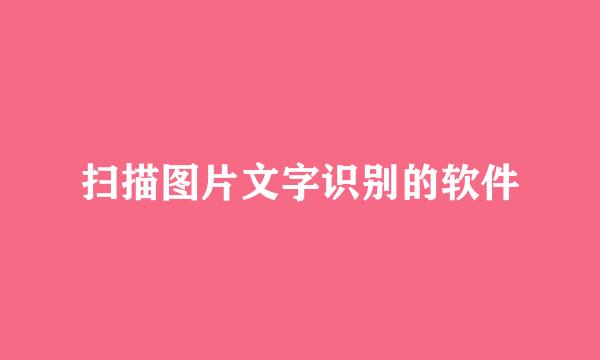 扫描图片文字识别的软件