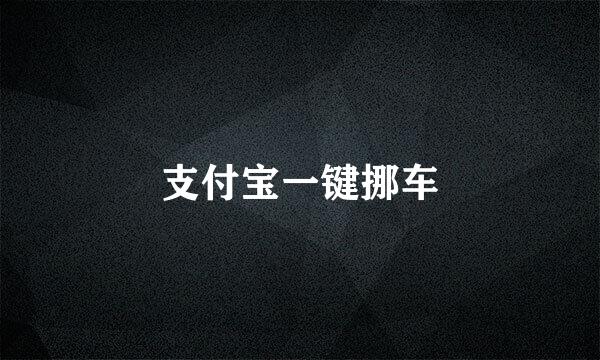 支付宝一键挪车