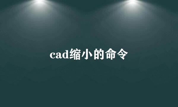 cad缩小的命令