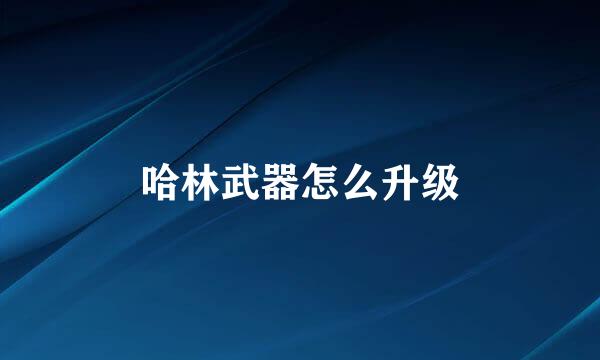 哈林武器怎么升级