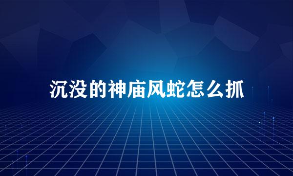沉没的神庙风蛇怎么抓