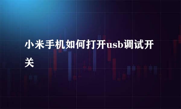 小米手机如何打开usb调试开关