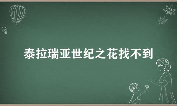 泰拉瑞亚世纪之花找不到