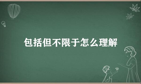 包括但不限于怎么理解