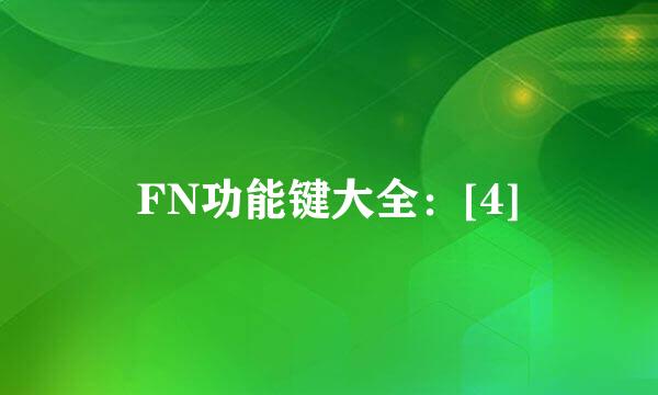 FN功能键大全：[4]