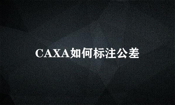CAXA如何标注公差