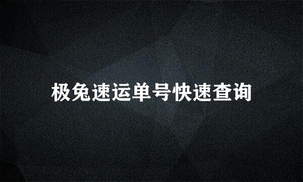 极兔速运单号快速查询