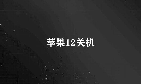 苹果12关机