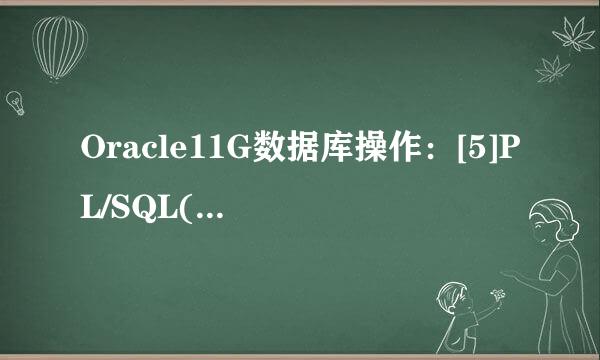 Oracle11G数据库操作：[5]PL/SQL(汉化包)图解
