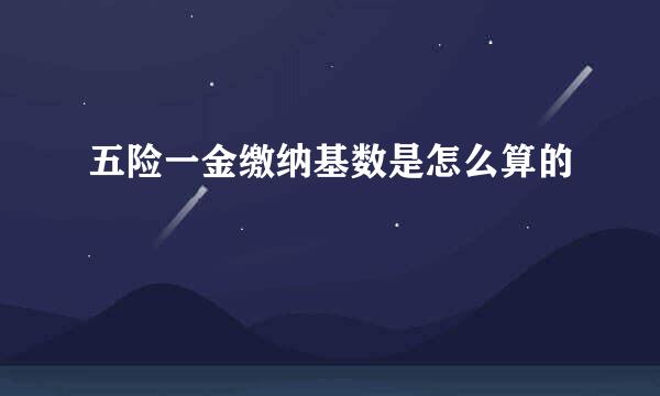 五险一金缴纳基数是怎么算的