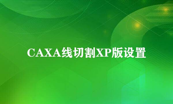 CAXA线切割XP版设置