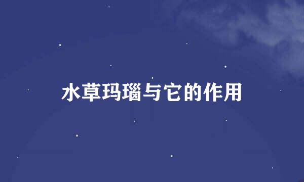 水草玛瑙与它的作用