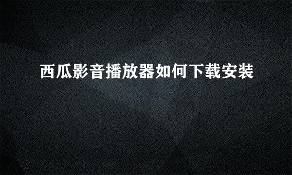 西瓜影音播放器如何下载安装