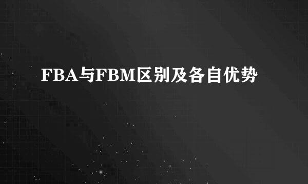 FBA与FBM区别及各自优势