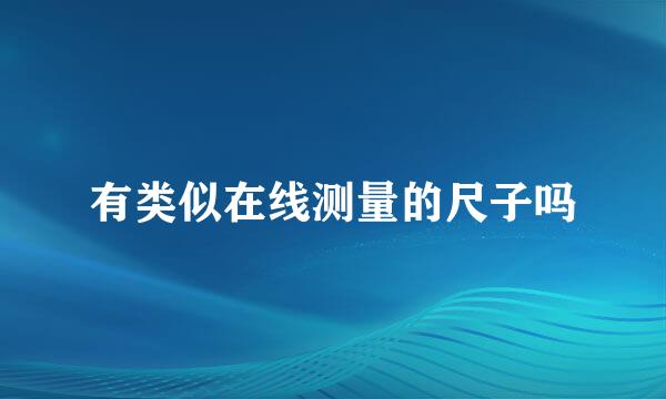 有类似在线测量的尺子吗