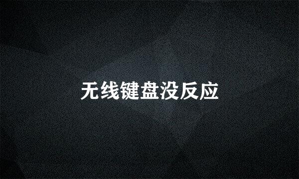 无线键盘没反应