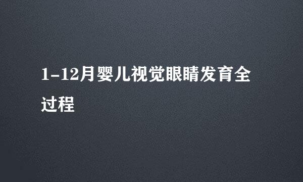 1-12月婴儿视觉眼睛发育全过程