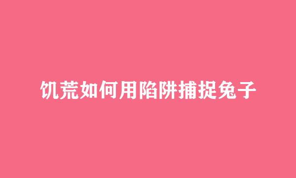 饥荒如何用陷阱捕捉兔子