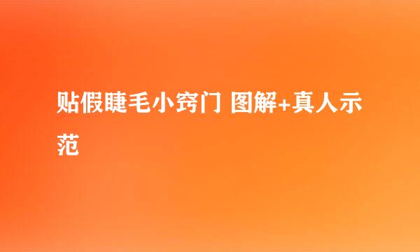 贴假睫毛小窍门 图解+真人示范