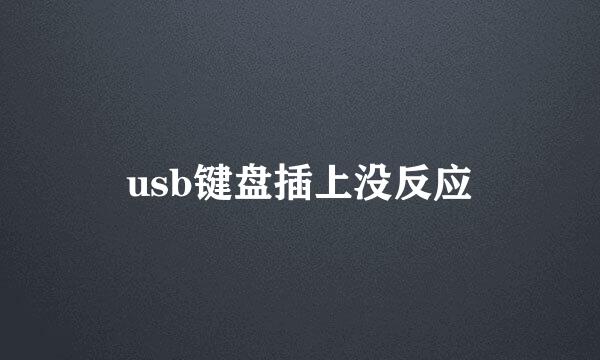 usb键盘插上没反应