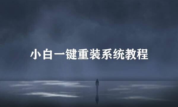 小白一键重装系统教程