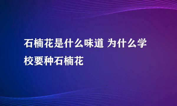 石楠花是什么味道 为什么学校要种石楠花